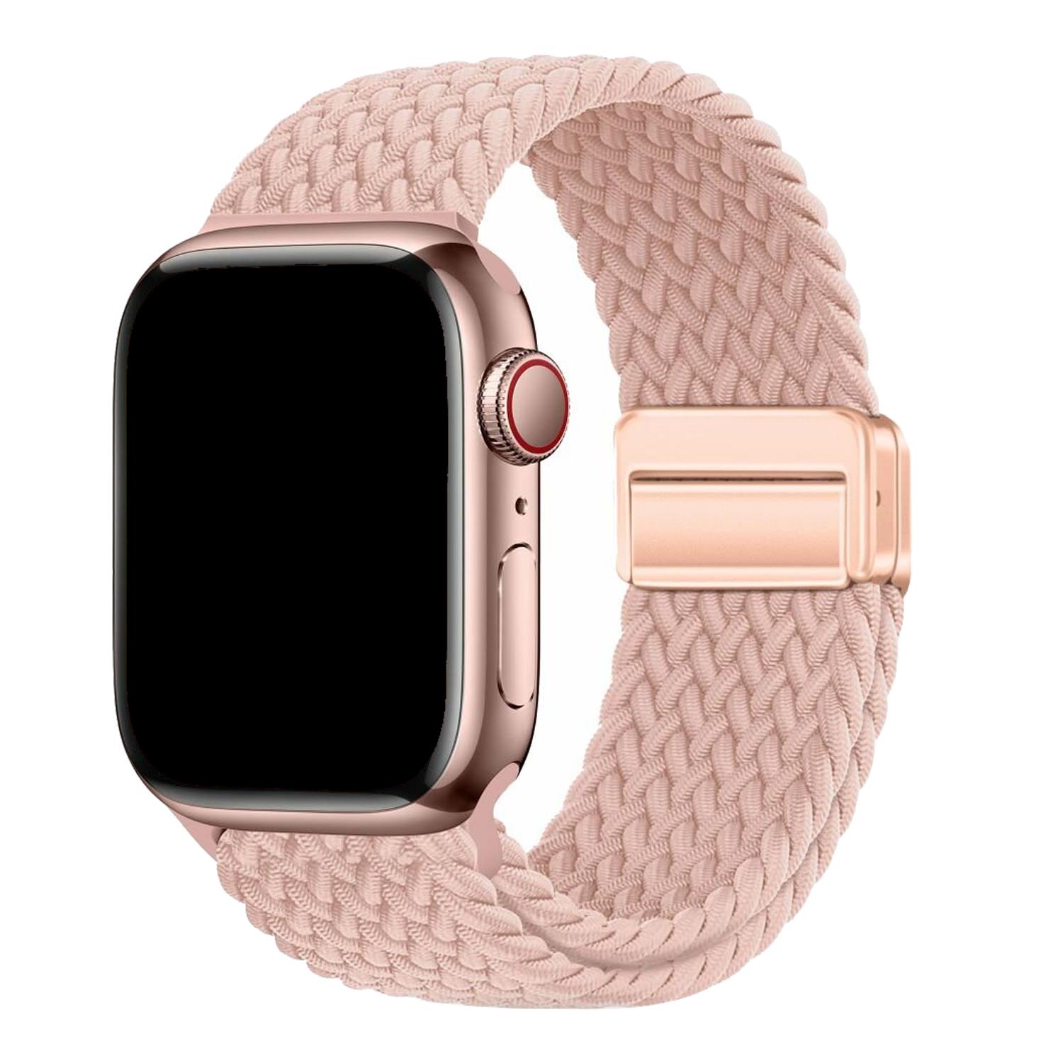 Apple Watch bandje Zyra - nylon - Pink Sand