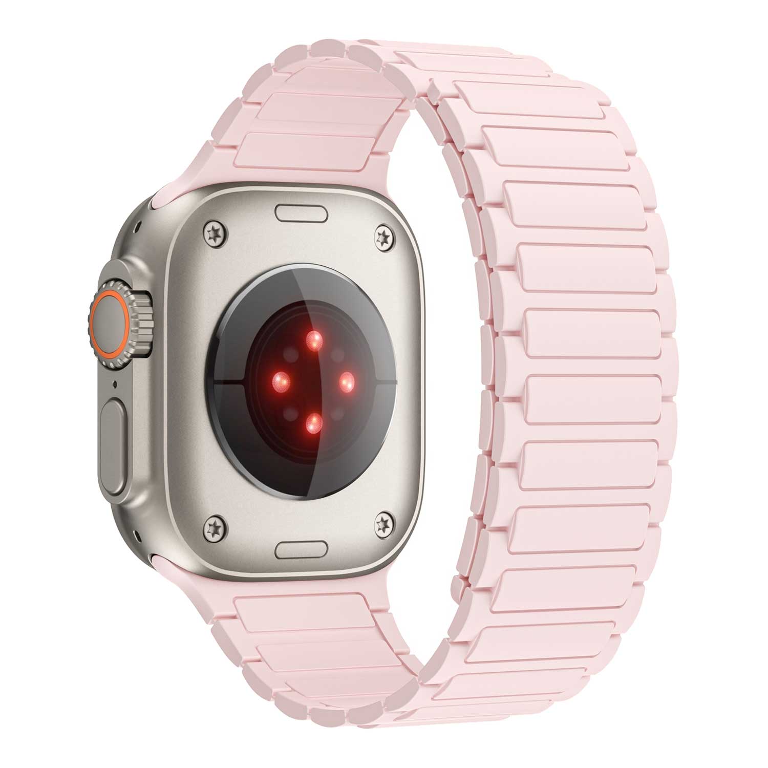Apple Watch band Zyro – siliconen – lichtroze