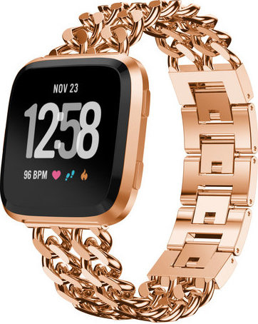 Fitbit Versa cowboy stalen schakel band - rose goud