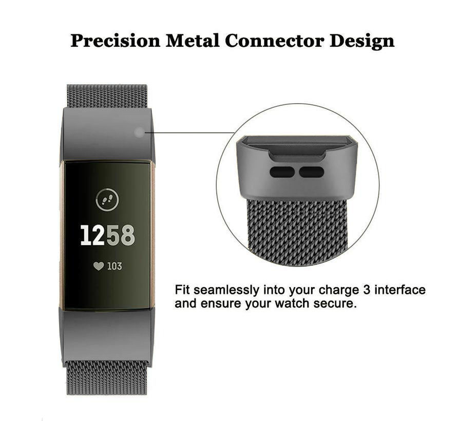 Fitbit Charge 3 & 4 milanese band - space gray