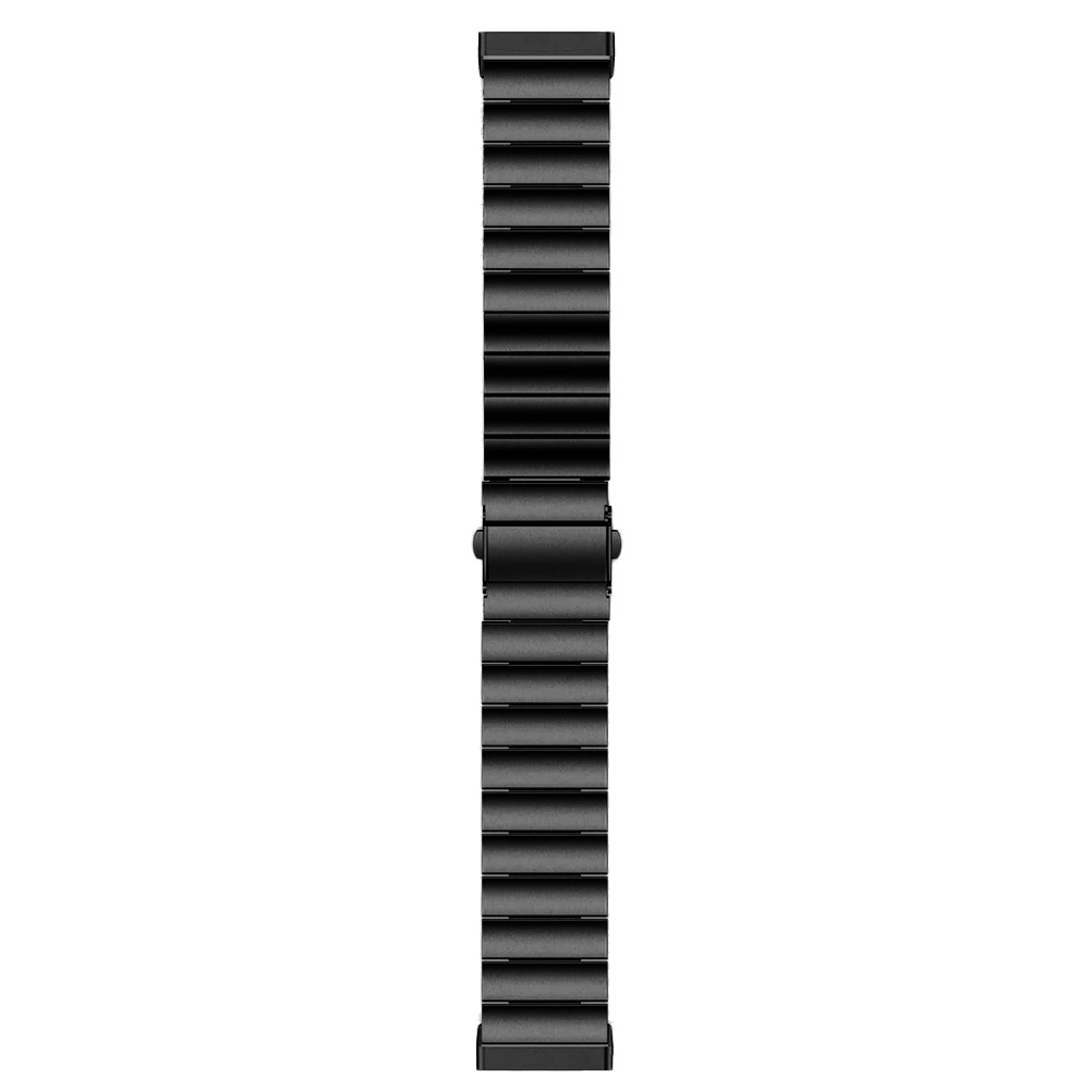 Fitbit Versa 3 / Sense stalen schakel band - zwart