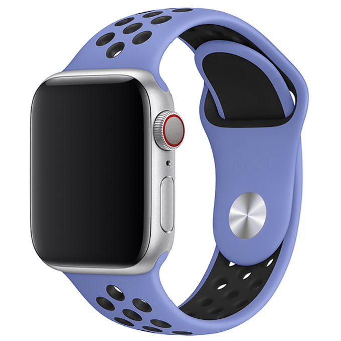 Apple Watch dubbel sport band - royal puls zwart