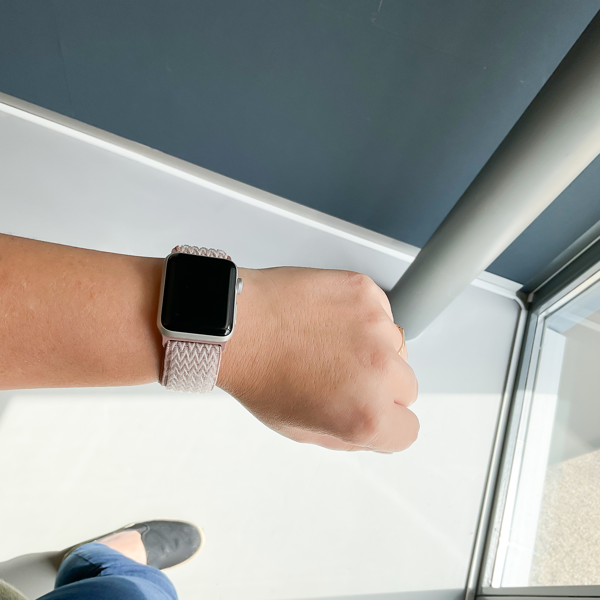 Apple Watch nylon geweven solo band - poeder zand