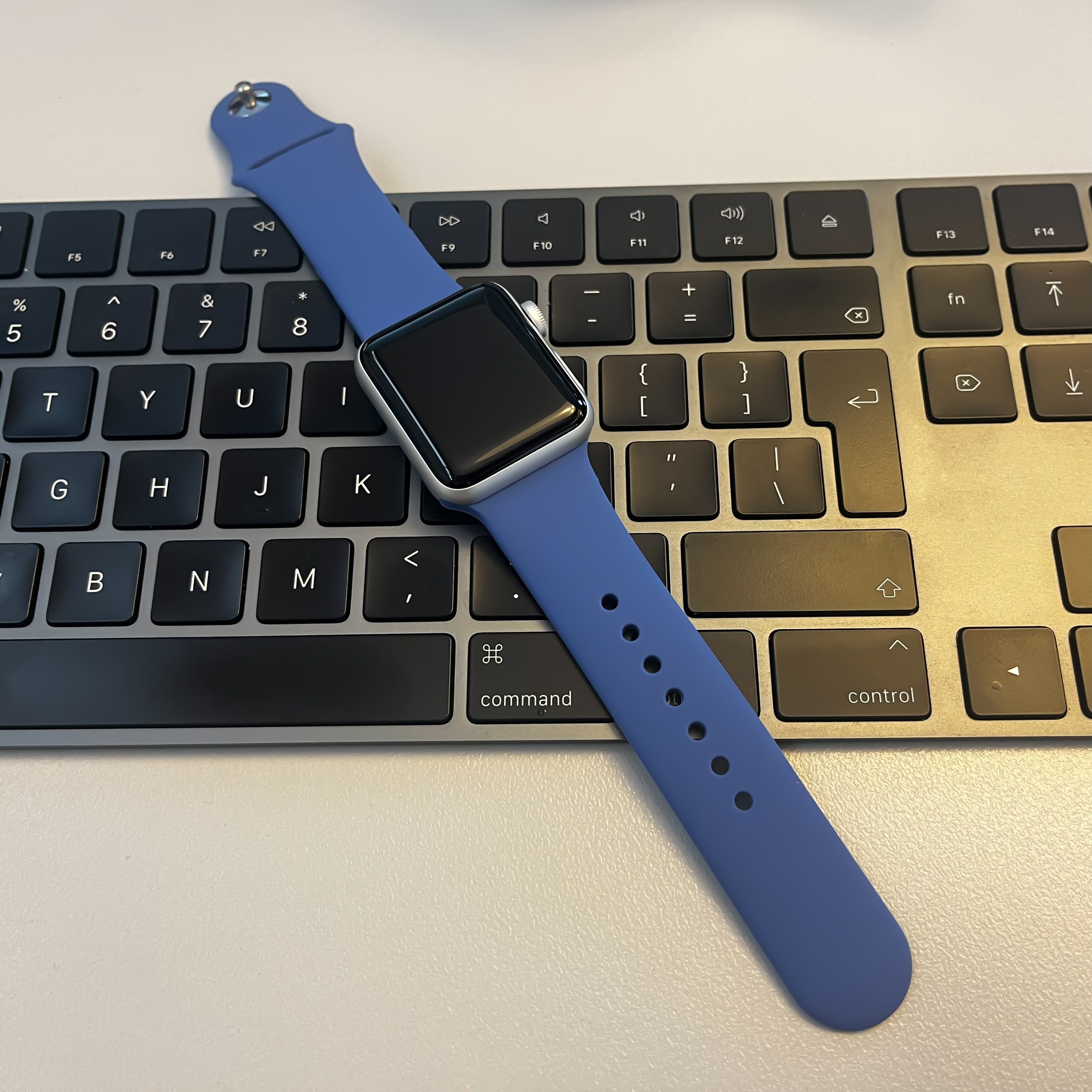 Apple Watch sport band - tomales blauw
