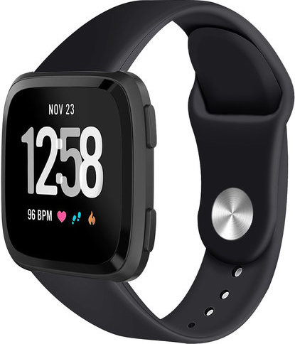 Fitbit Versa siliconen sport band - zwart