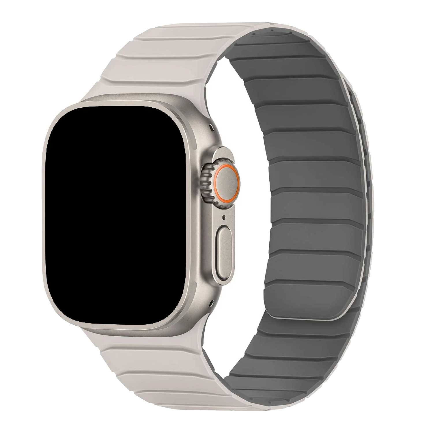 Apple Watch band Vetra – siliconen – sterrenlicht grijs