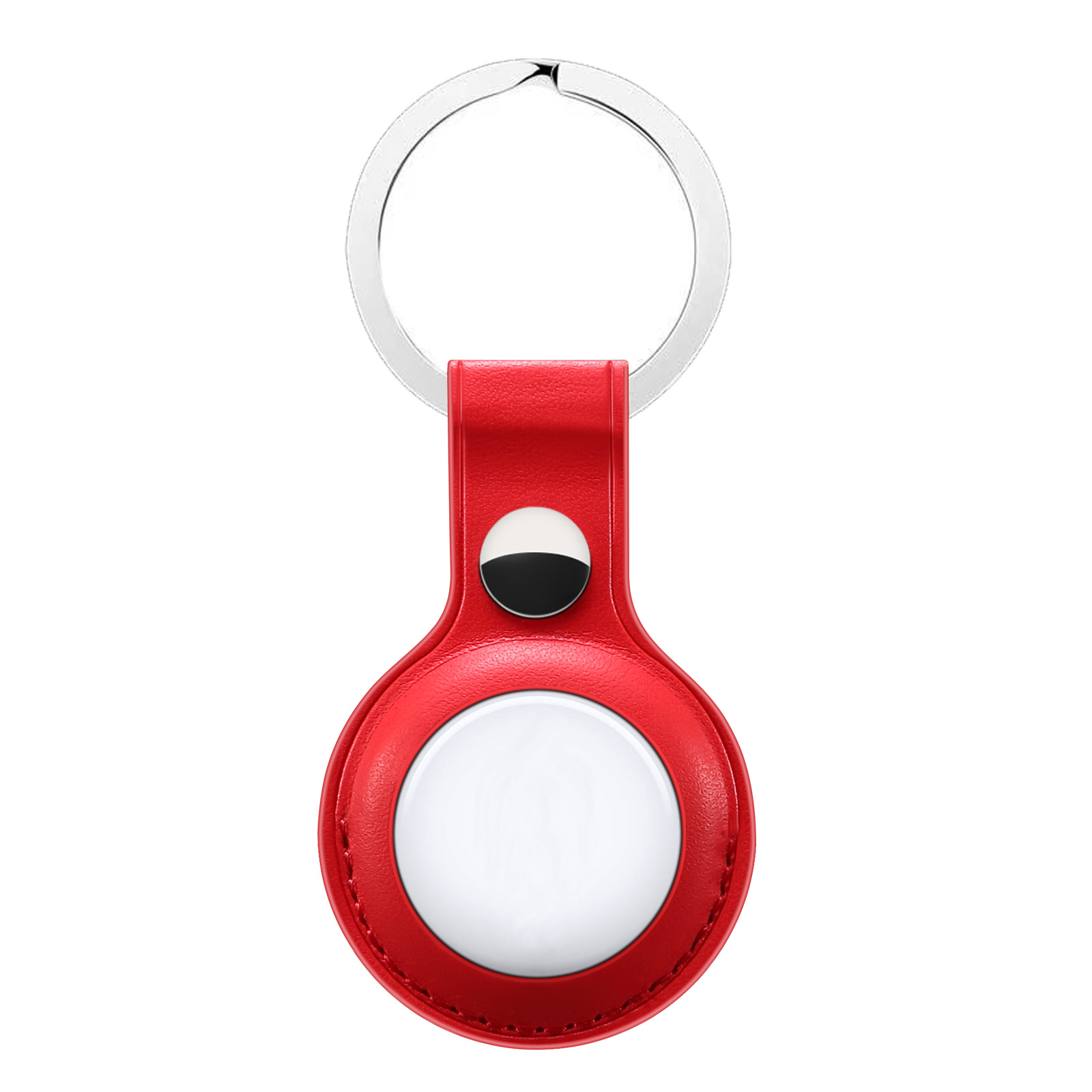 AirTag leren sleutelhanger - rood