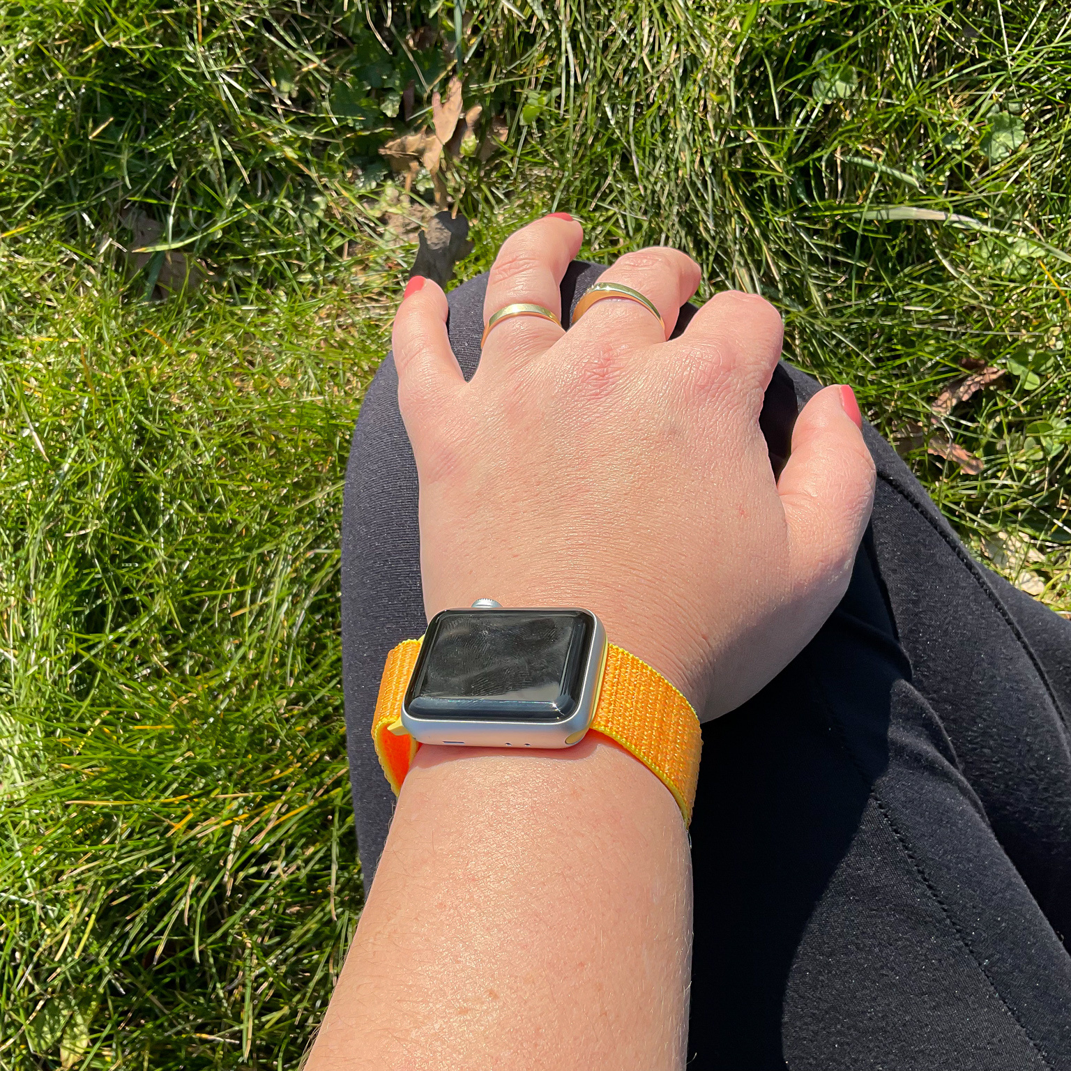 Apple Watch nylon geweven sport band  - kanariegeel Apple Watch nylon geweven sport band  - kanariegeel