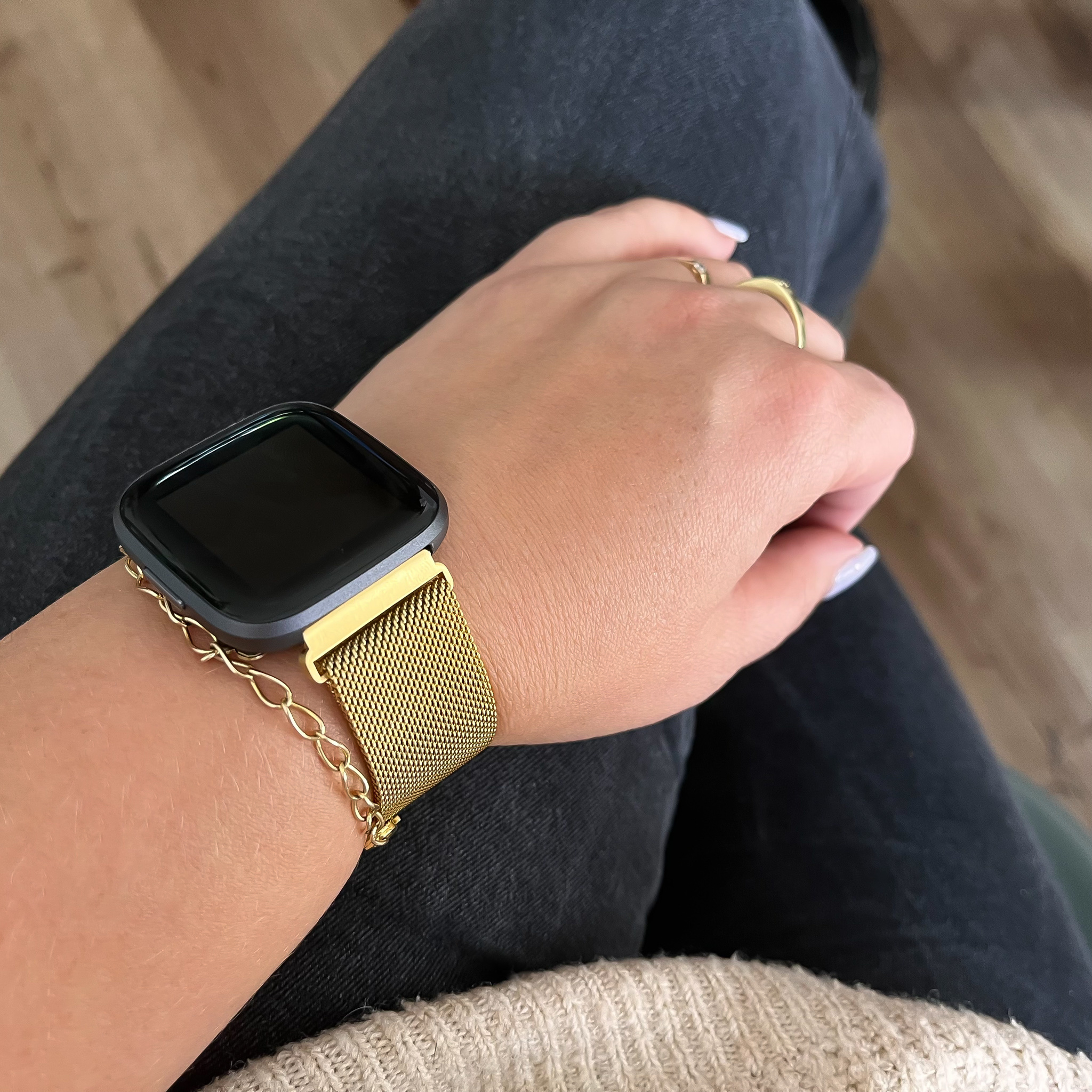 Fitbit Versa milanese band - goud