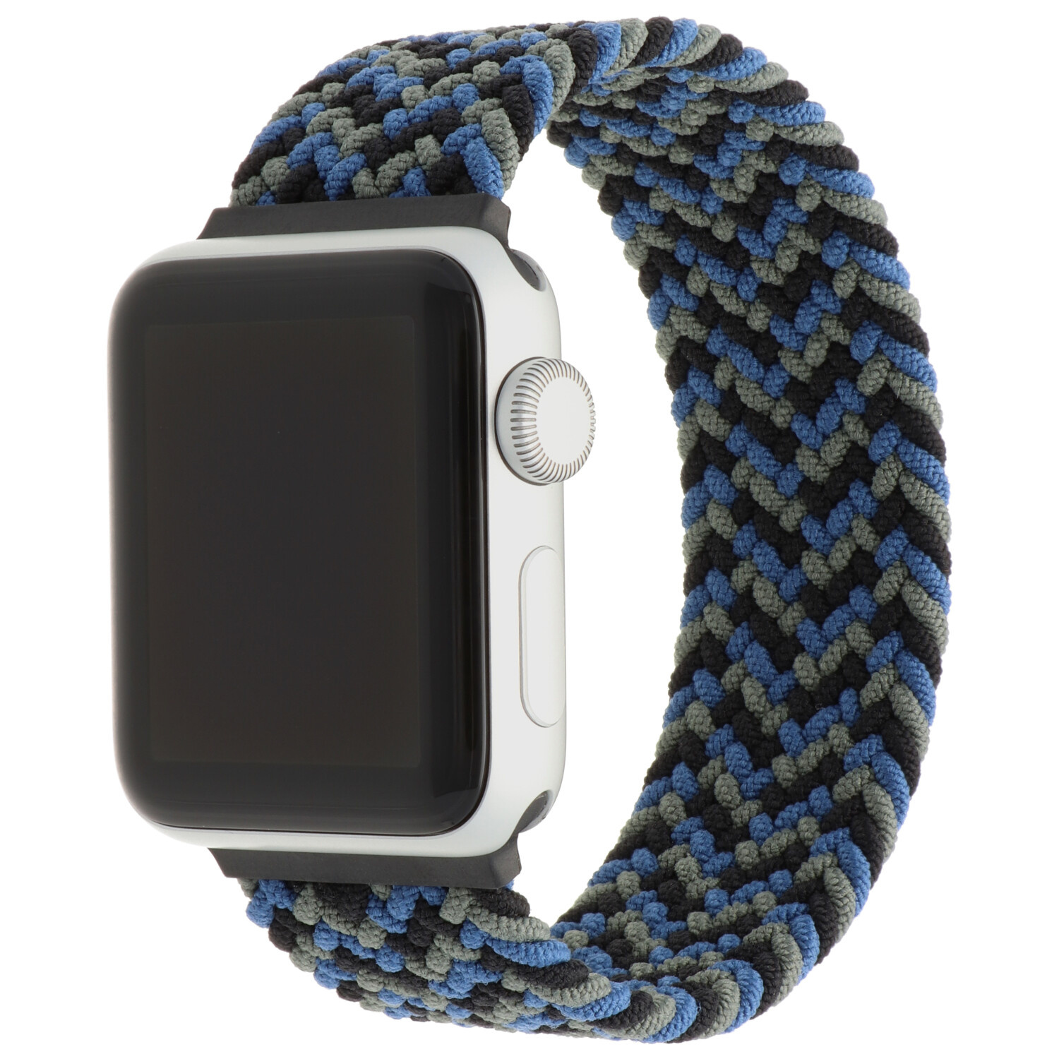 Apple Watch Nylon Gevlochten Solo Band - Blauw Mix