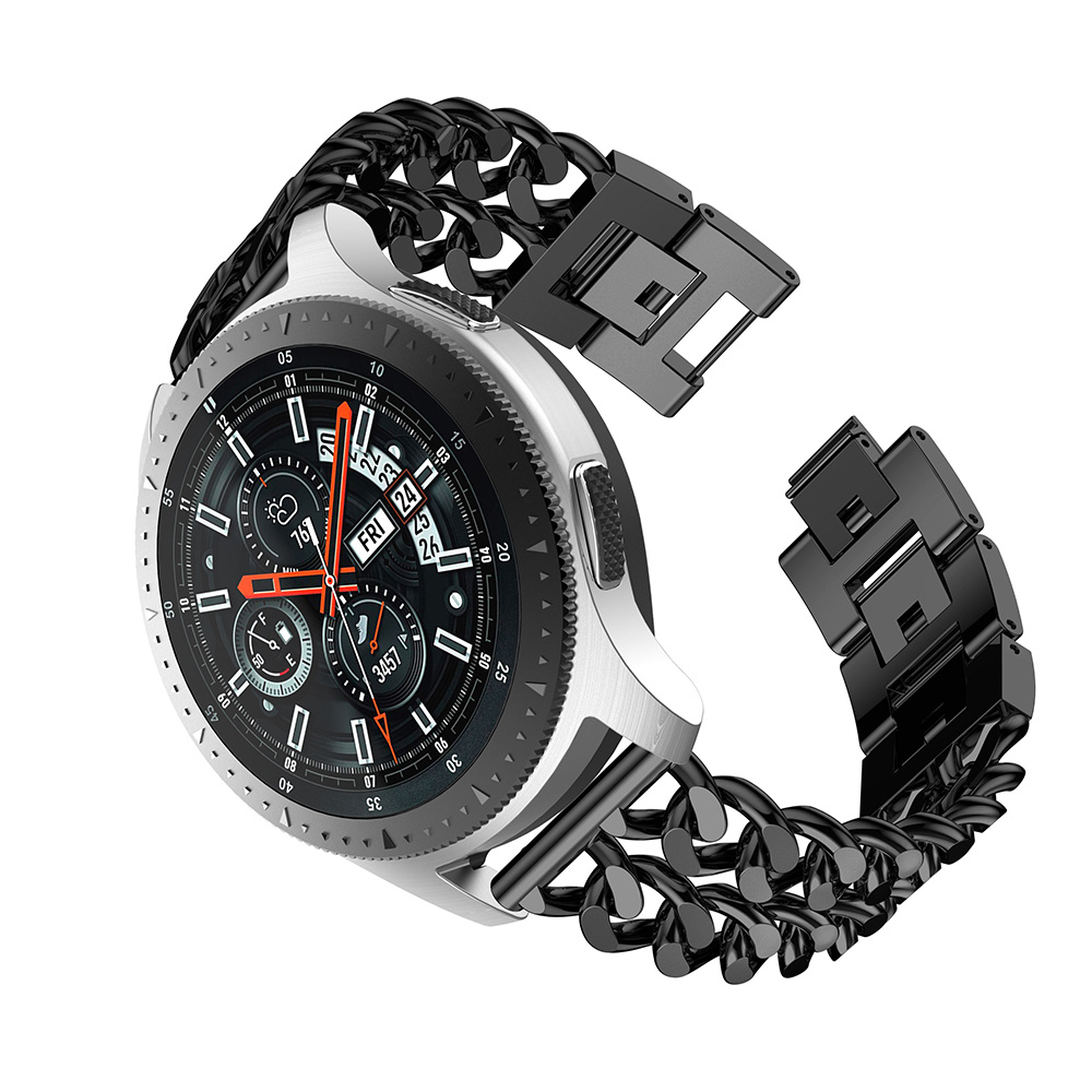 Samsung Galaxy Watch cowboy stalen schakel band - zwart