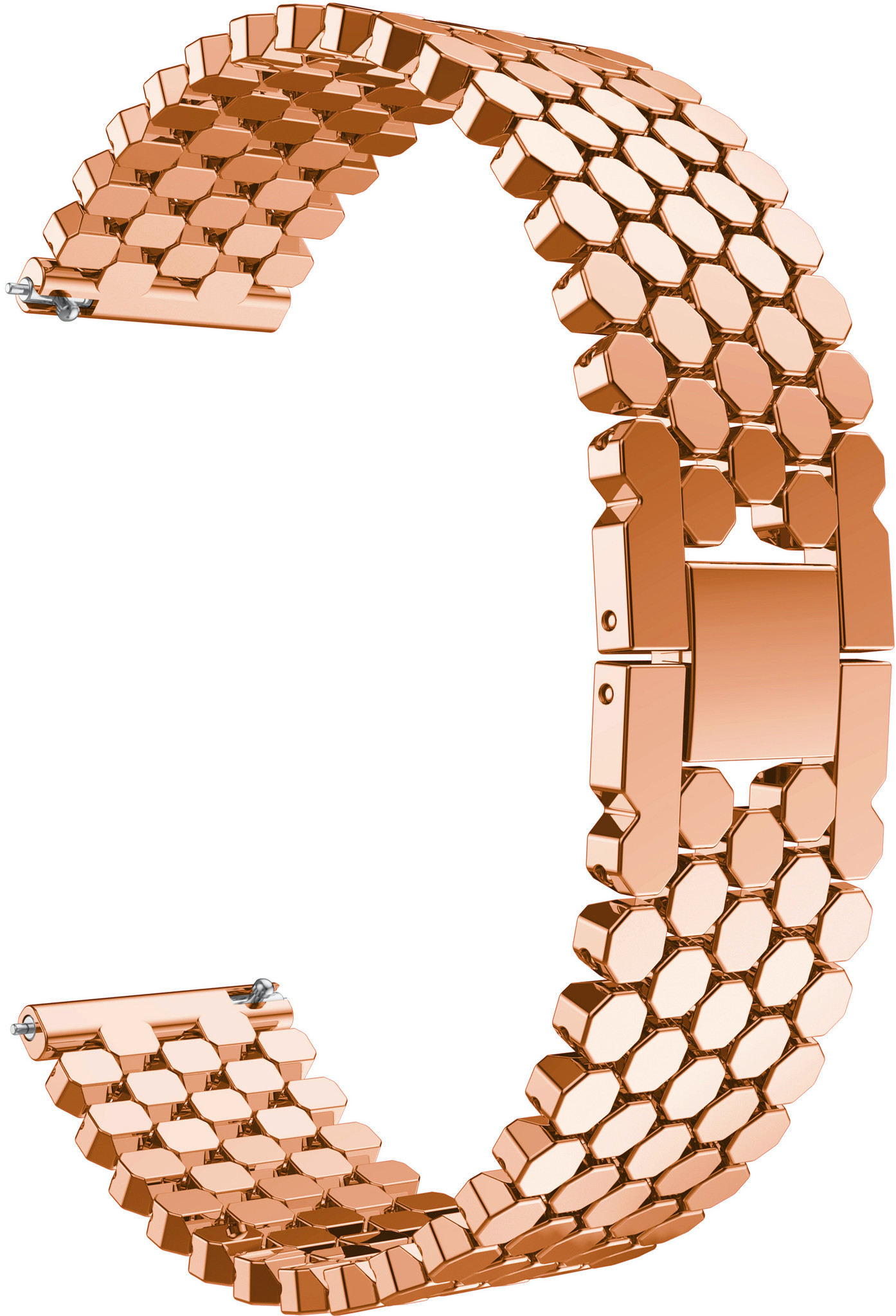 Samsung Galaxy Watch vis stalen schakel band - rose goud