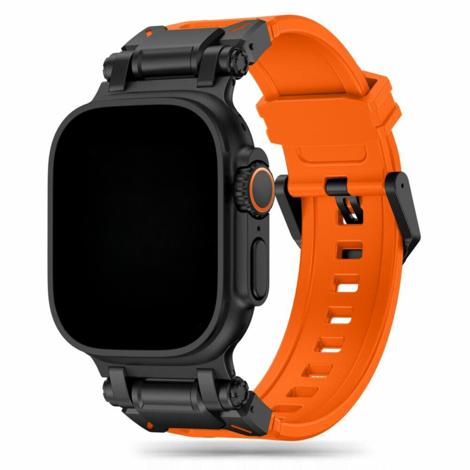 Apple Watch robuuste siliconen Robust band - oranje zwart