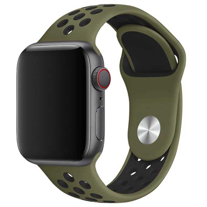 Apple-Watch-dubbel-sport-band-olijf-zwart-7440849986951-123watches-hoofdfoto
