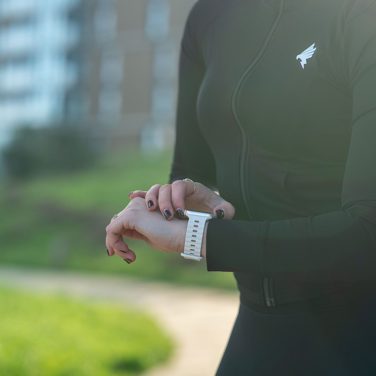 Apple Watch - siliconen - Wave band - Wit - 7440850316341 -123watches - Voor de ideale sportfanaat