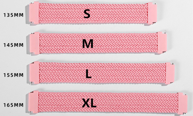 Garmin Vivoactive / Vivomove nylon gevlochten solo band - roze punch
