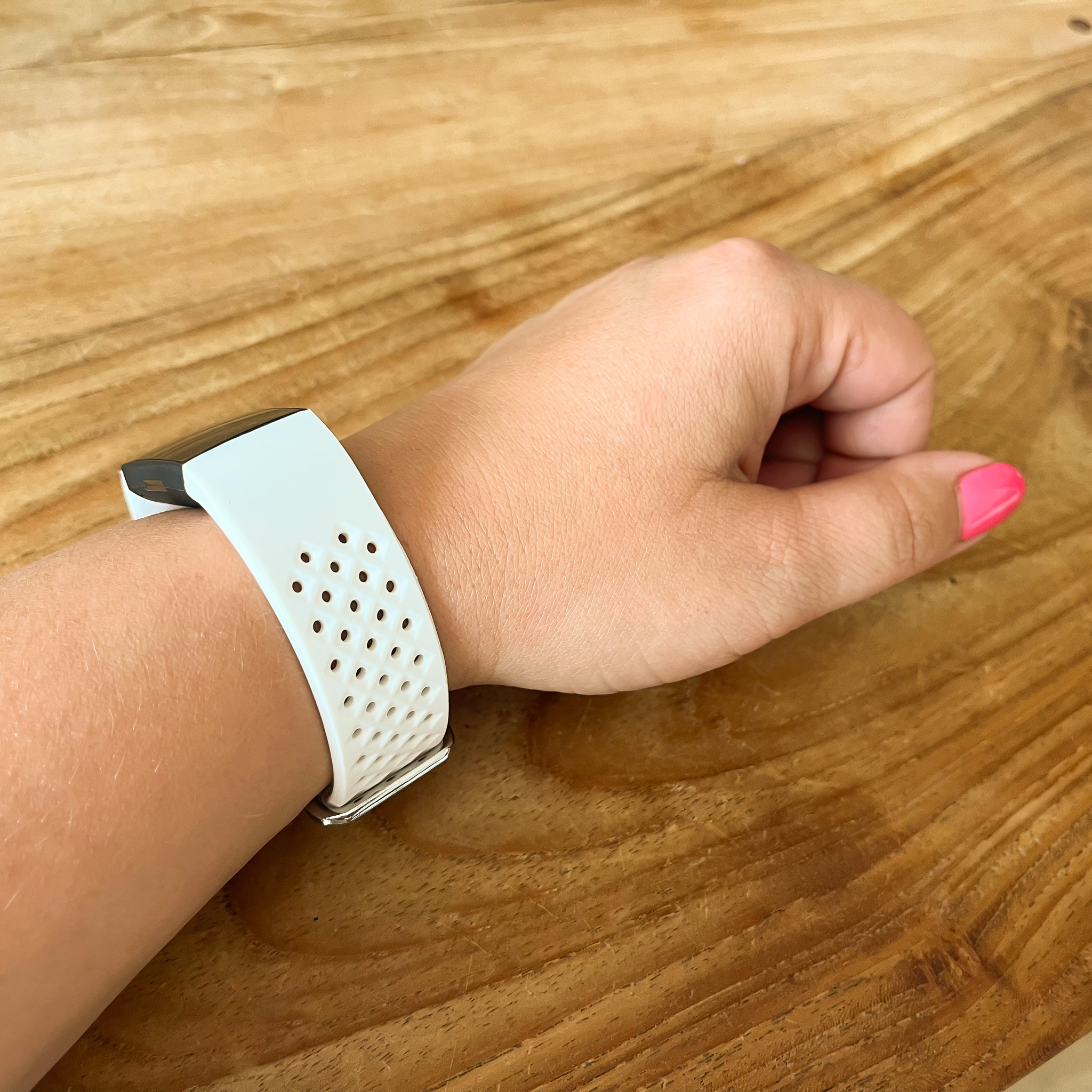 Fitbit Charge 3 & 4 sport point band - wit
