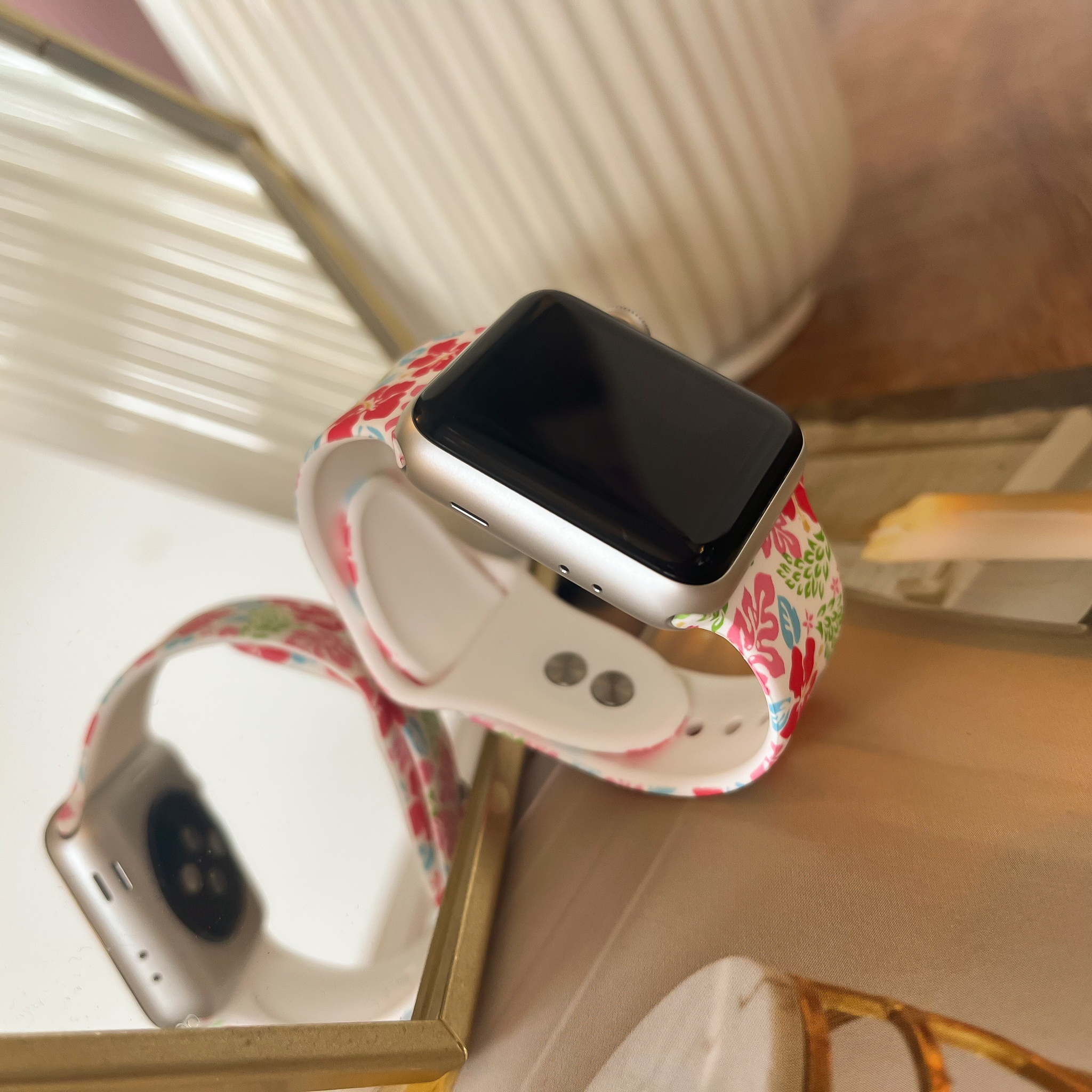 Apple Watch print sport band - bloemen multi