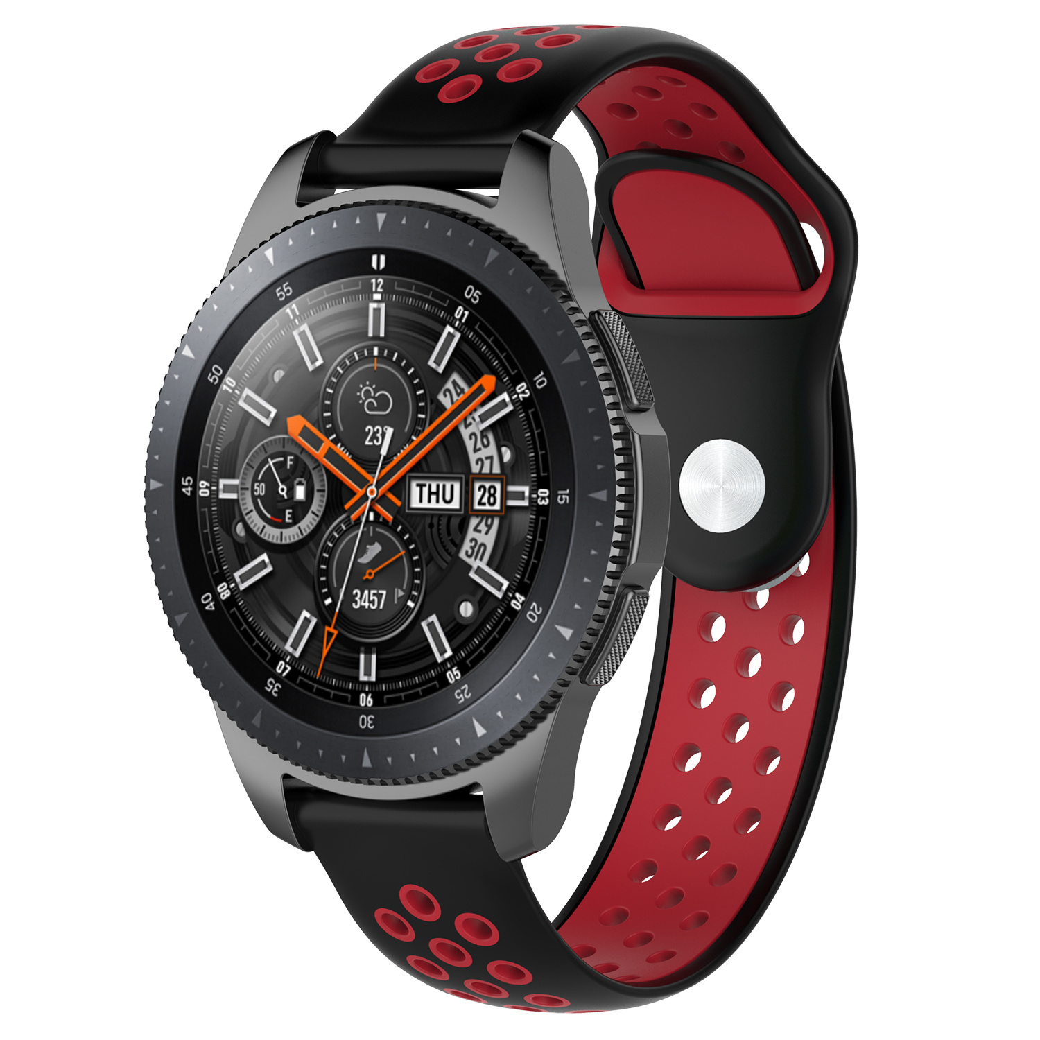 Samsung Galaxy Watch dubbel sport band - zwart rood