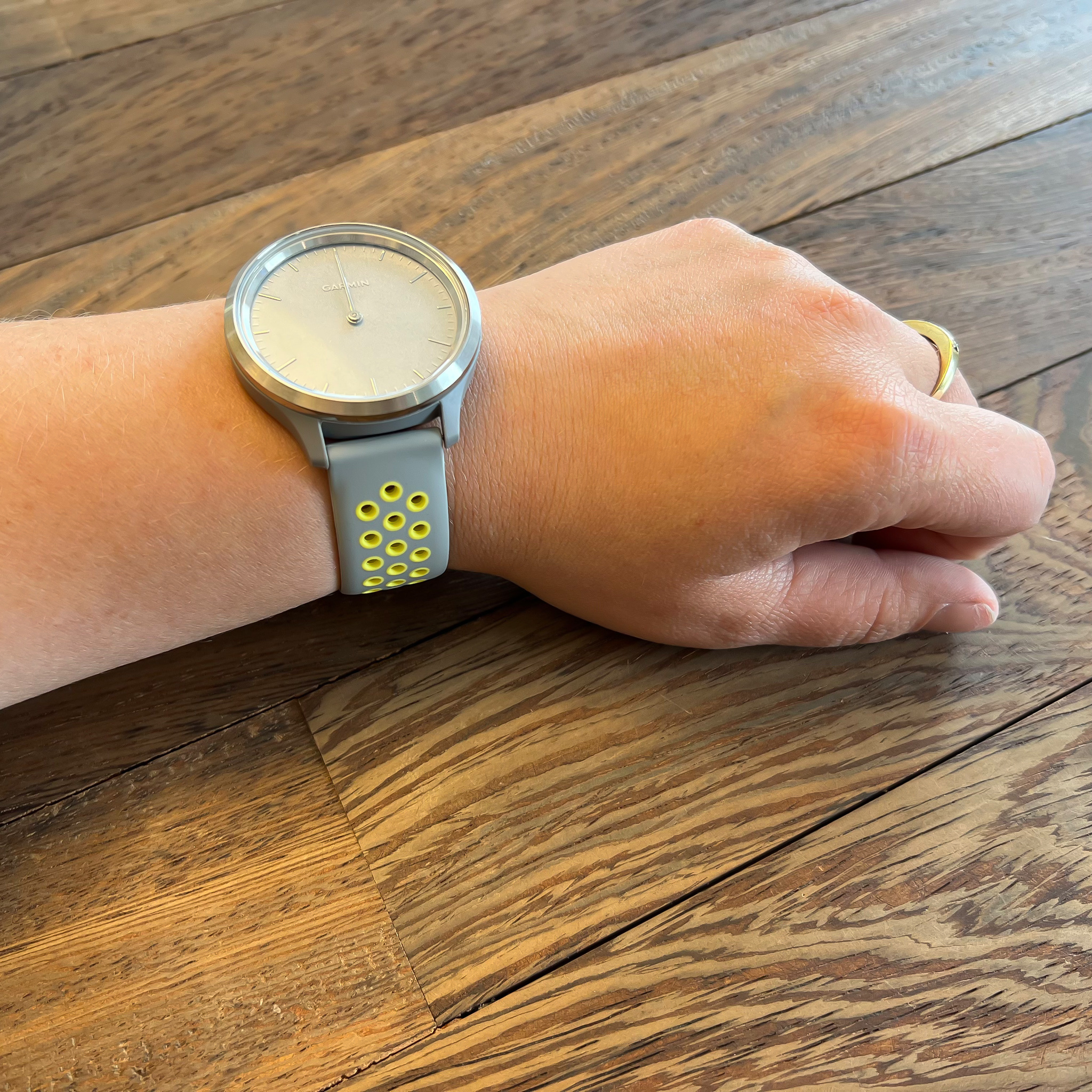 Garmin Vivoactive / Vivomove dubbel sport band - grijs geel
