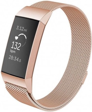 Fitbit Charge 3 & 4 milanese band - rose goud