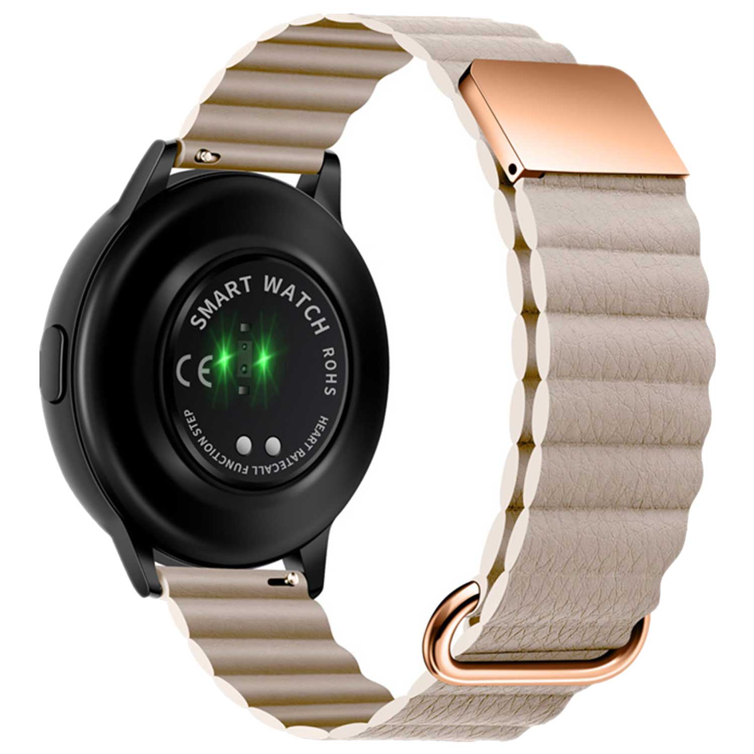 Samsung Galaxy Watch 7 magnetische leren band - khaki