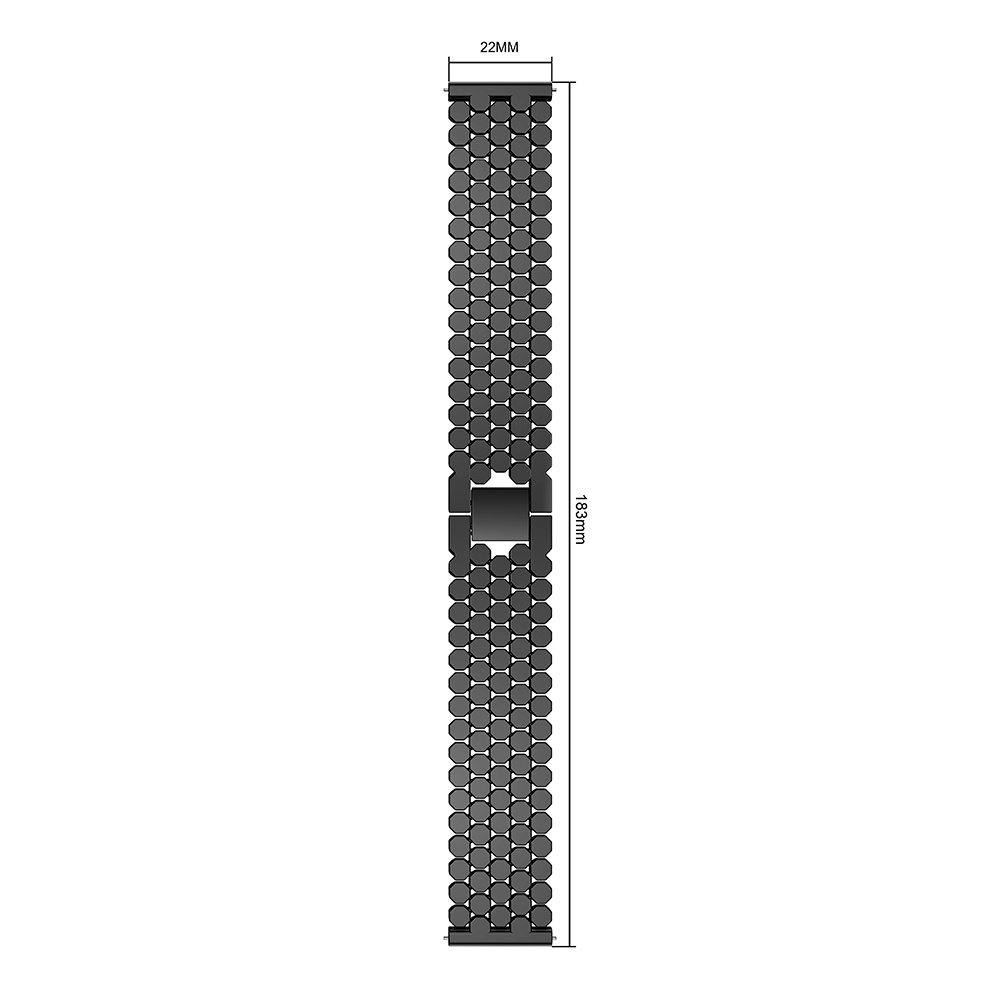 Samsung Galaxy Watch vis stalen schakel band - zwart