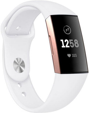 Fitbit Charge 3 & 4 sport band - wit