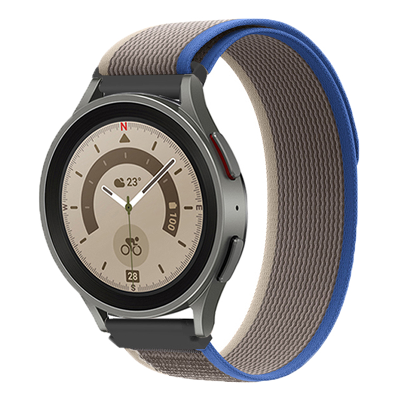 Garmin Vivoactive / Vivomove nylon trail band - blauw grijs