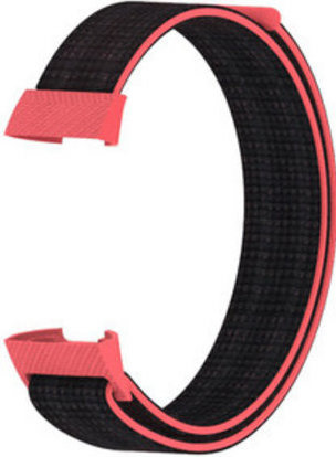 Fitbit Charge 3 & 4 nylon band - roze zwart