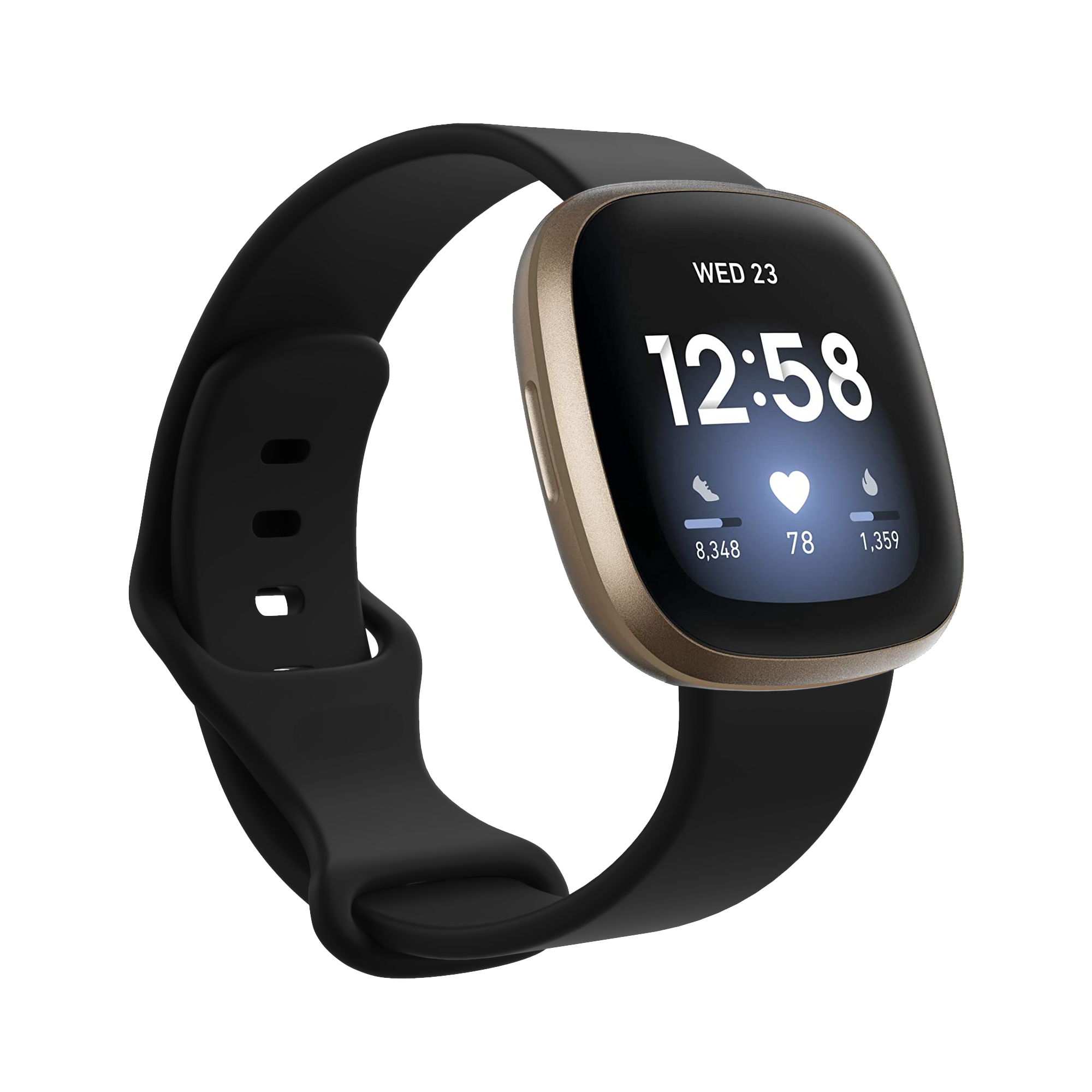 Fitbit Versa 3 / Sense sport band - zwart