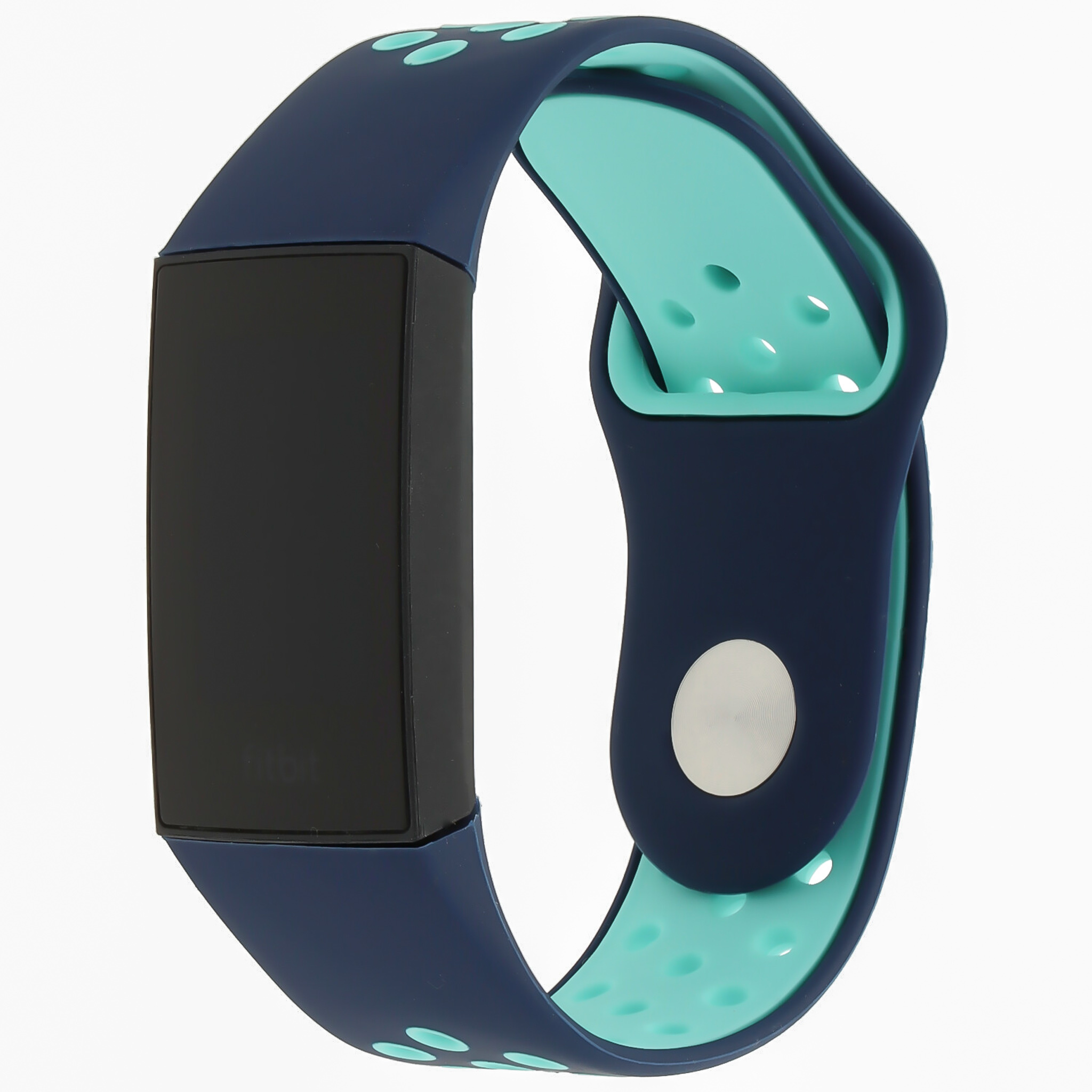 Fitbit Charge 3 & 4 dubbel sport band - donkerblauw lichtblauw