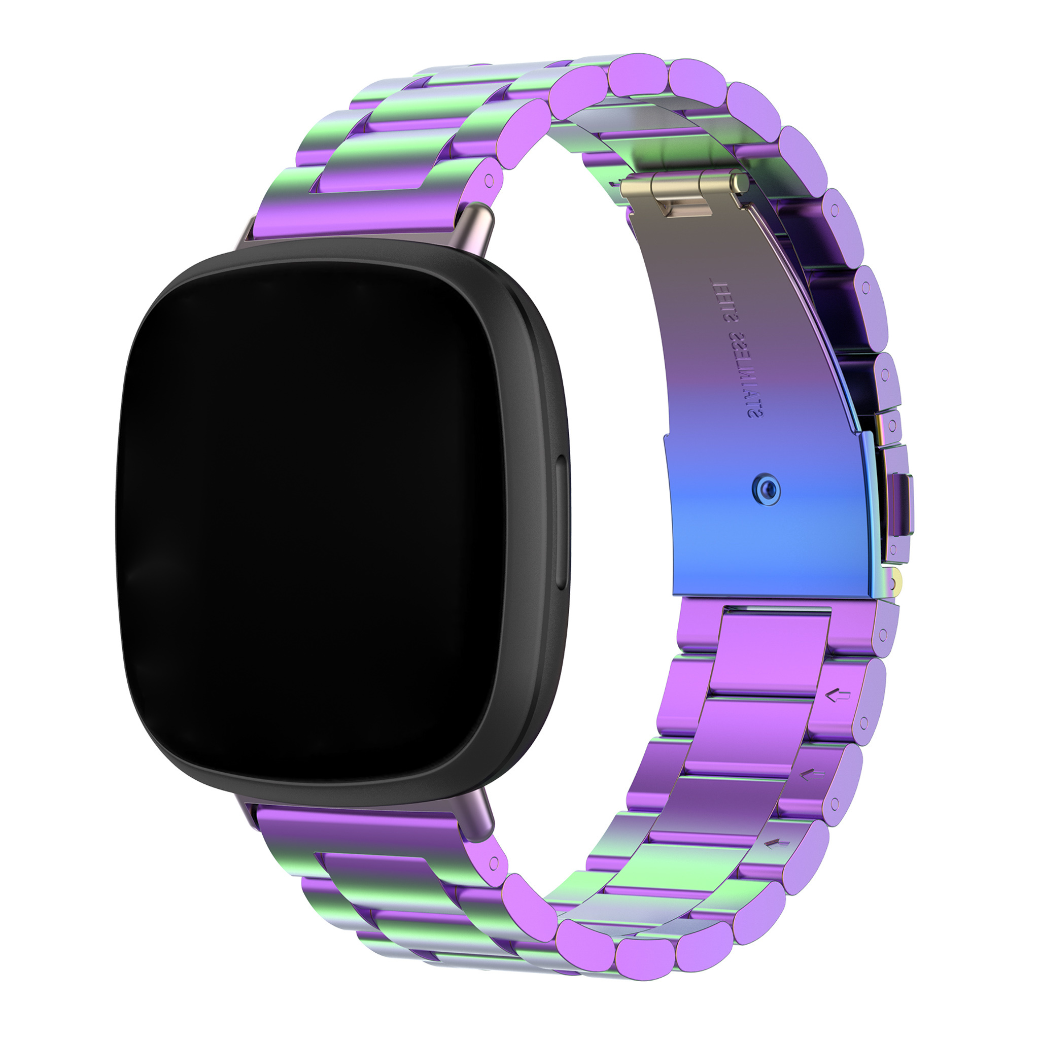 Fitbit Versa 3 / Sense kralen stalen schakel band - colorful