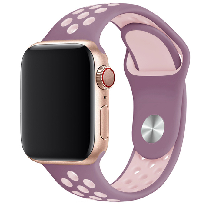 Apple Watch Dubbel Sport Band - Violet Roze