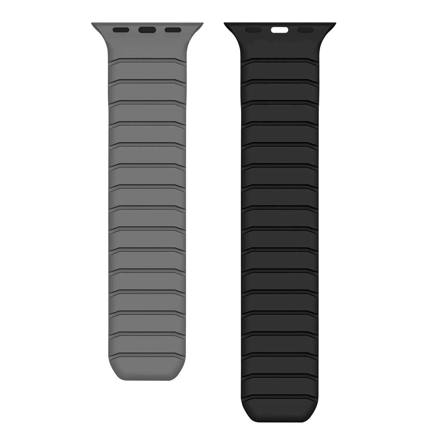 Apple Watch band Vetra – siliconen – grijs zwart