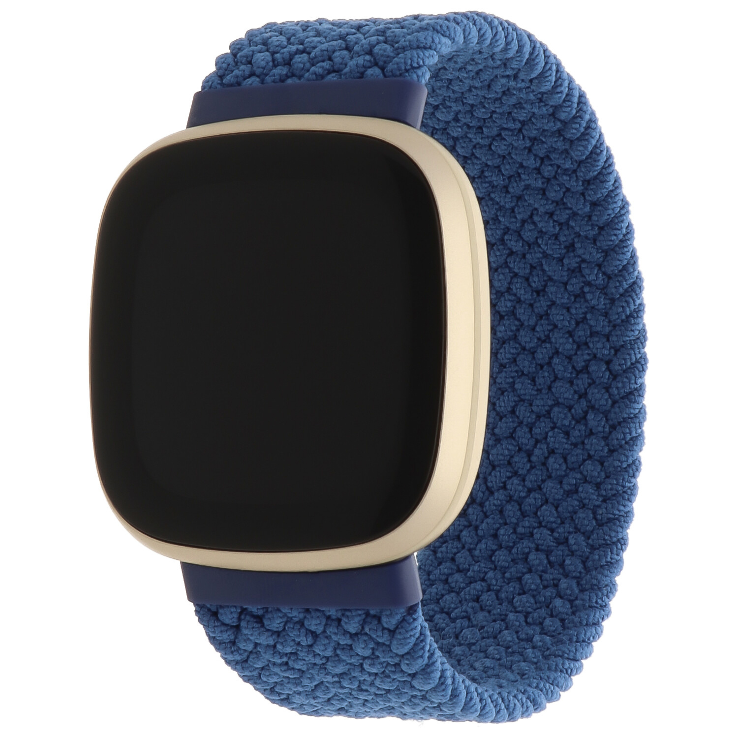 Fitbit Versa 3 / Sense nylon gevlochten solo band - atlantische blauw