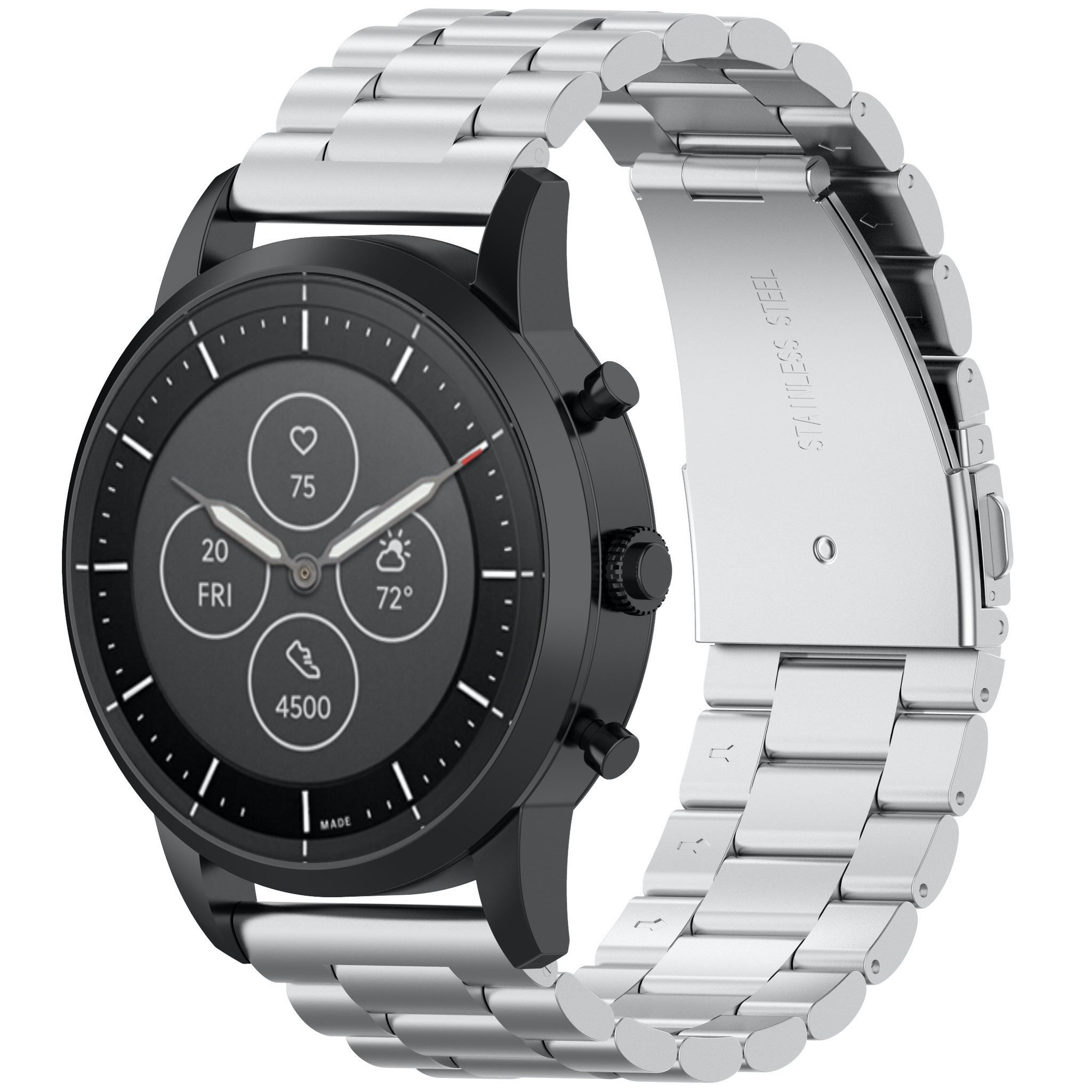 Polar Vantage M / Grit X kralen stalen schakel band - zilver