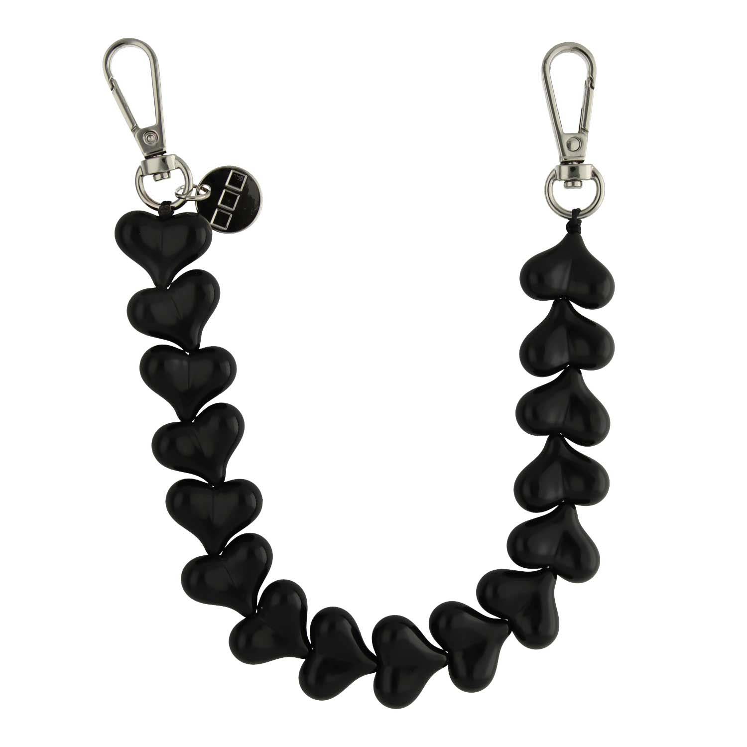 Telefoonkoord-Heart-effen-zwart-zilver-7440850414498-123watches-hoofdfoto