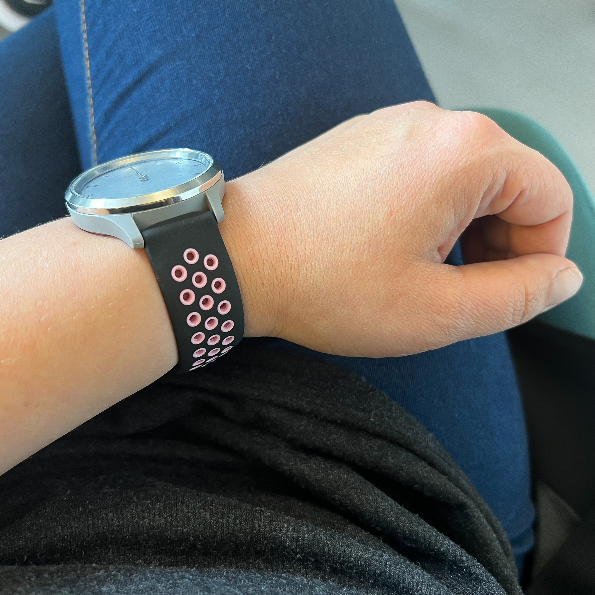 Garmin Vivoactive / Vivomove dubbel sport band - zwart roze