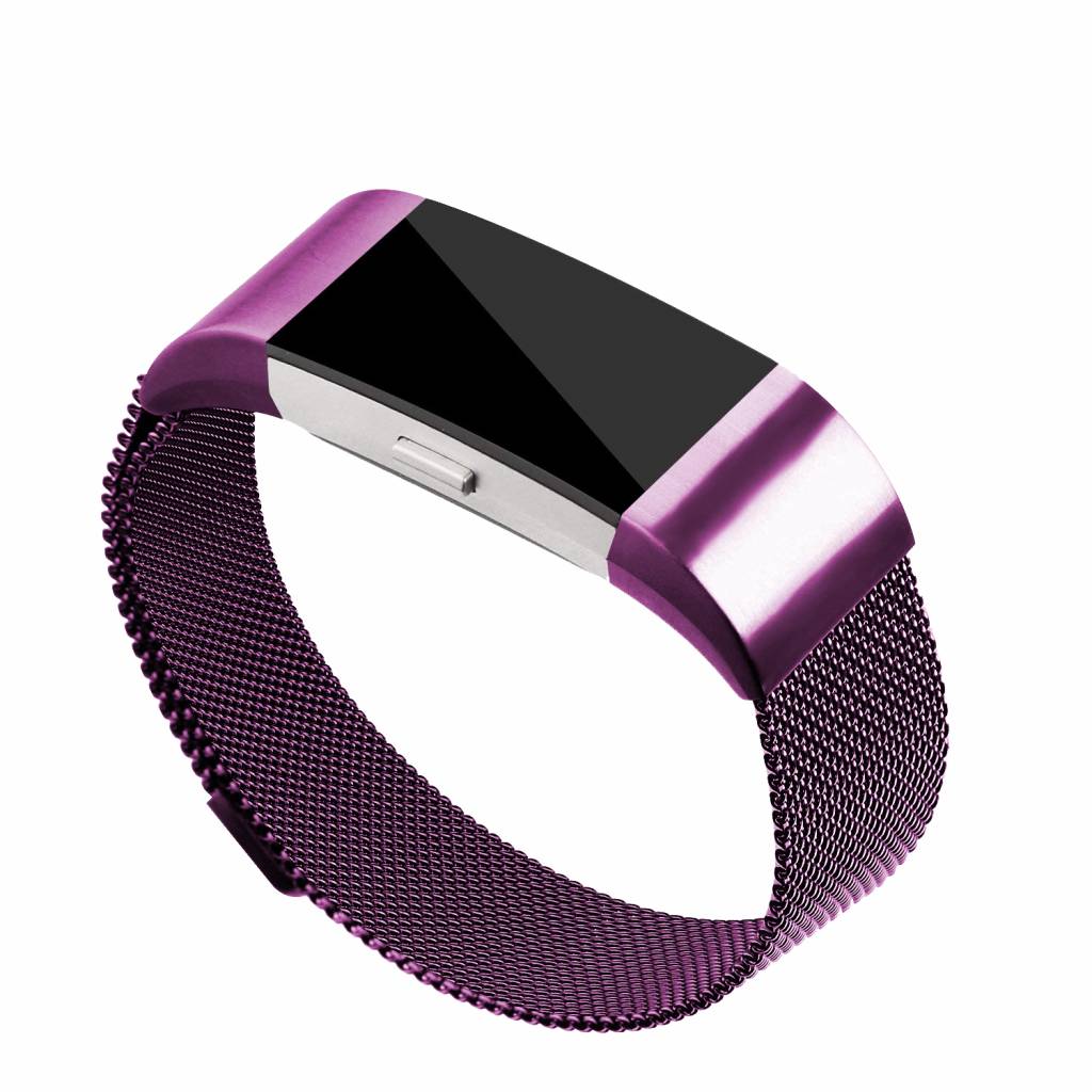 Fitbit Charge 2 milanese band - paars