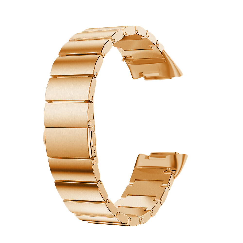 Fitbit Charge 5 stalen schakel band - rose goud