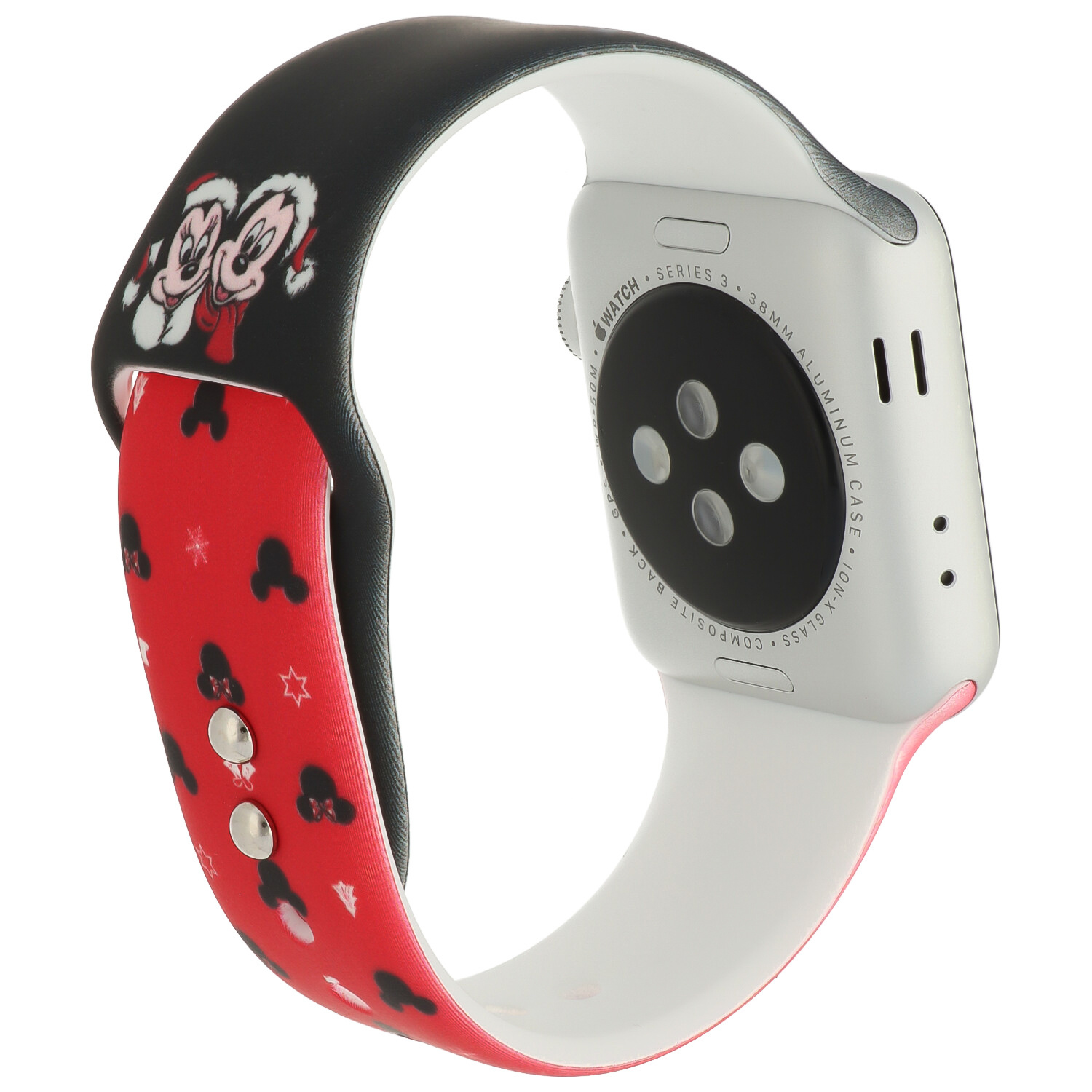 Apple Watch print sport band - kerst zwart rood
