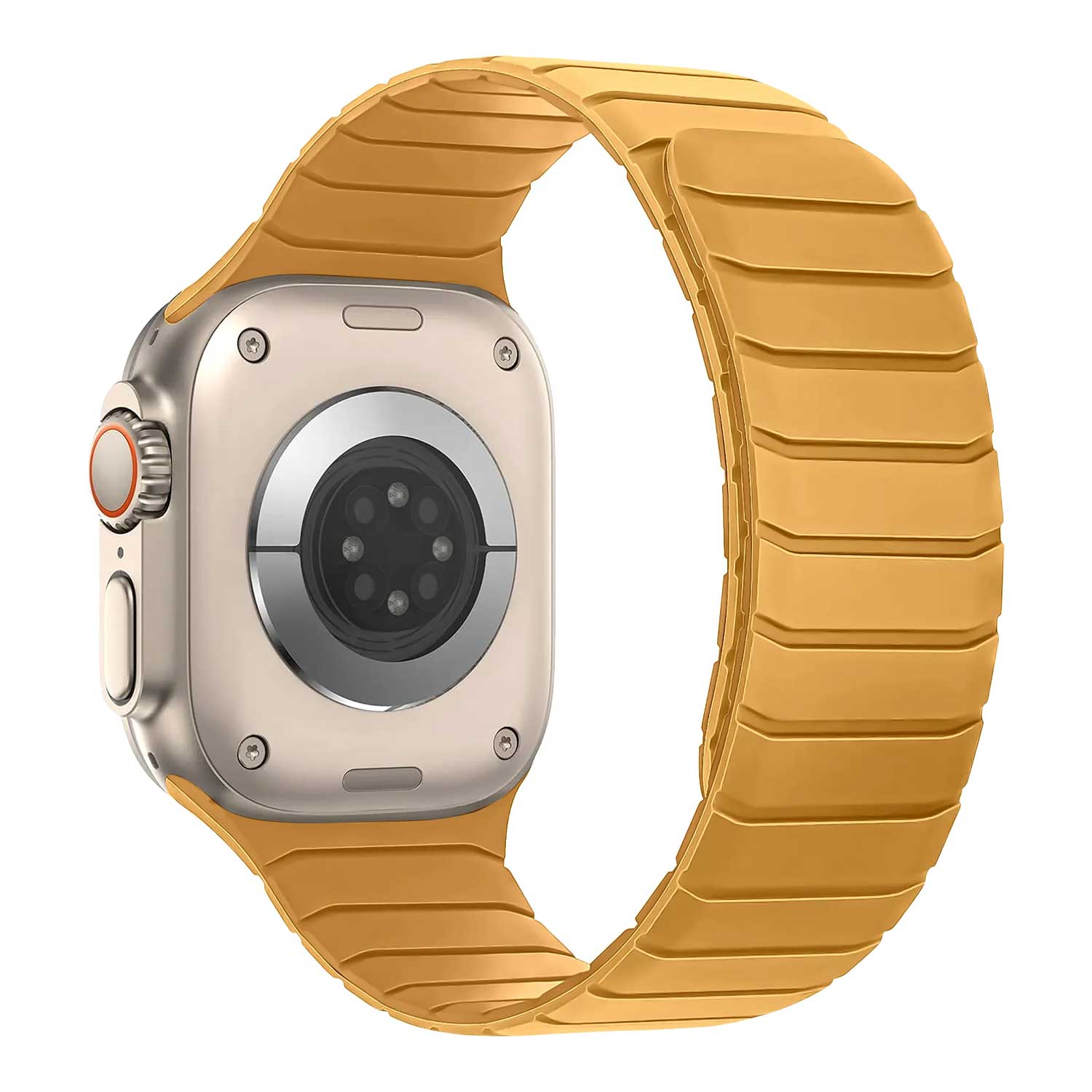 Apple Watch band Vetra – siliconen – geel