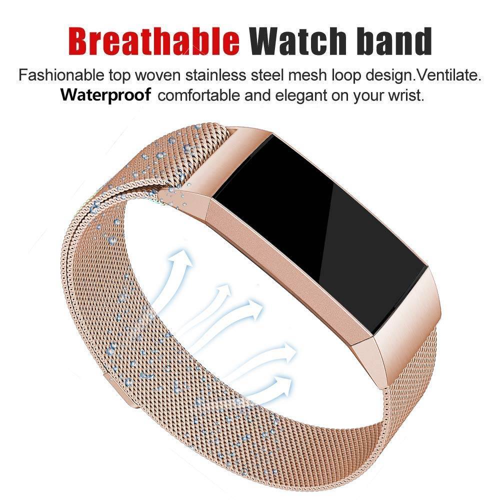 Fitbit Charge 3 & 4 milanese band - rose goud