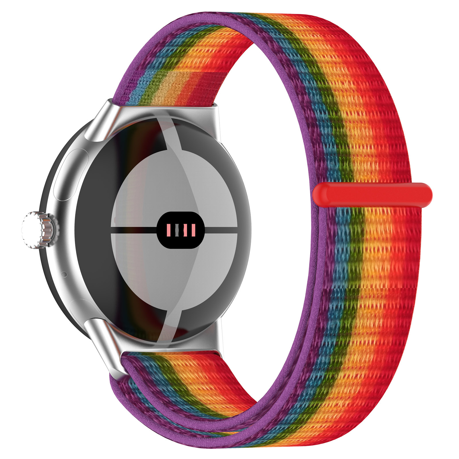 Google Pixel Watch nylon sport loop band - regenboog