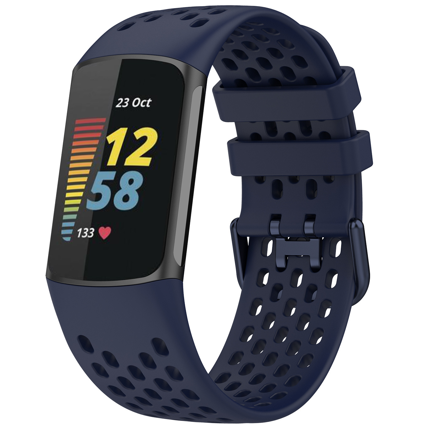 Fitbit Charge 5 sport point band - donkerblauw