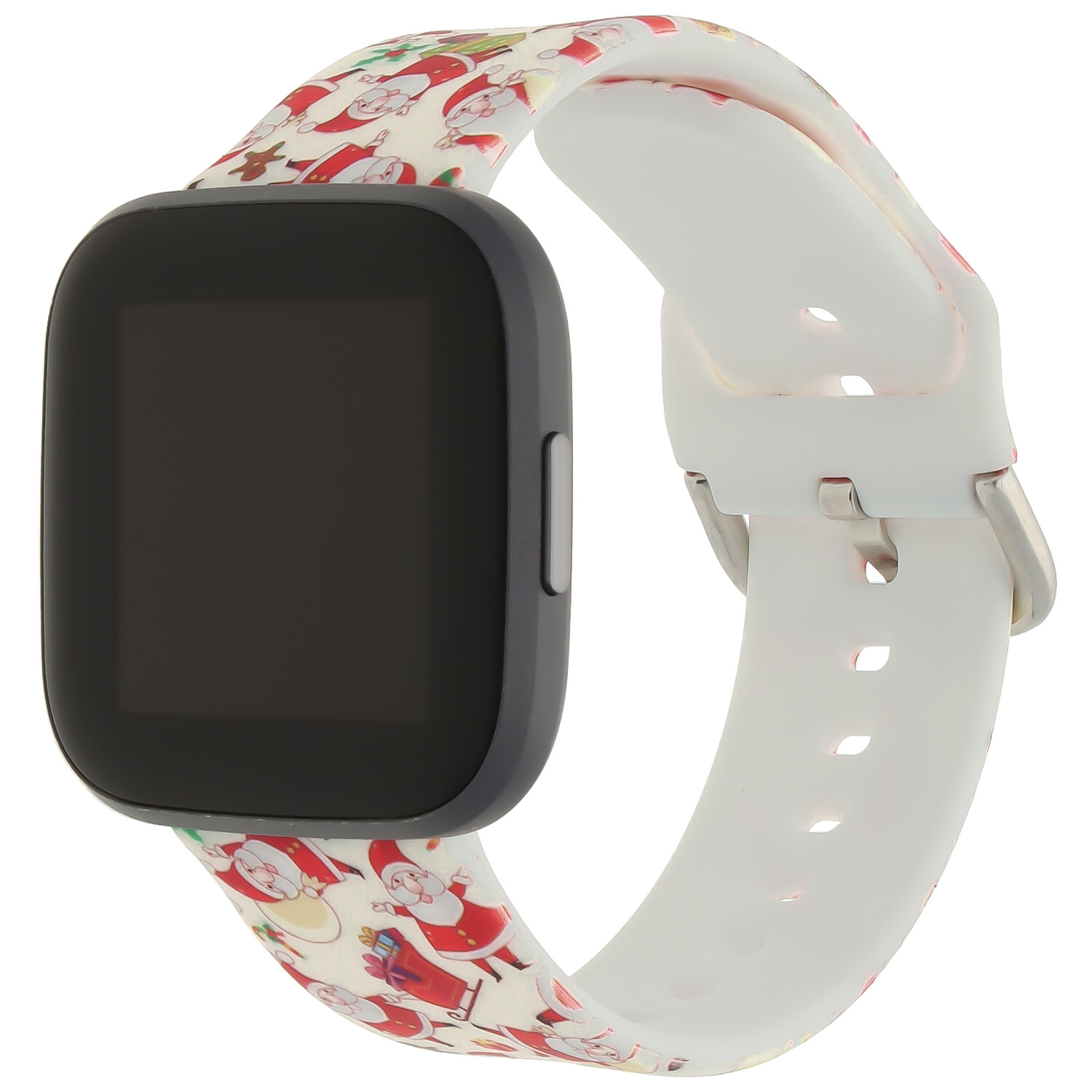 Fitbit Versa print sport band - kerst kerstman rood