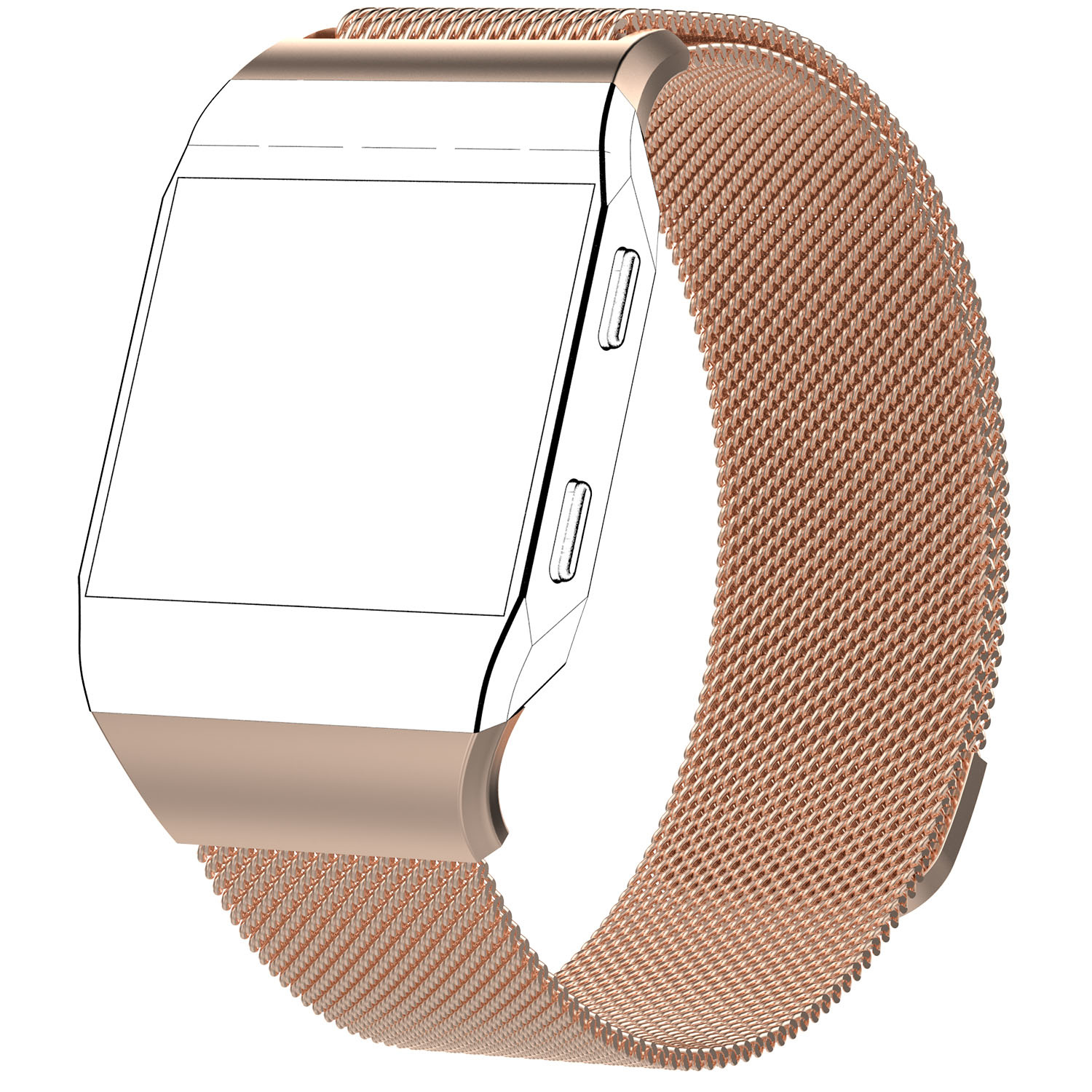 Fitbit Ionic milanese band - rose goud