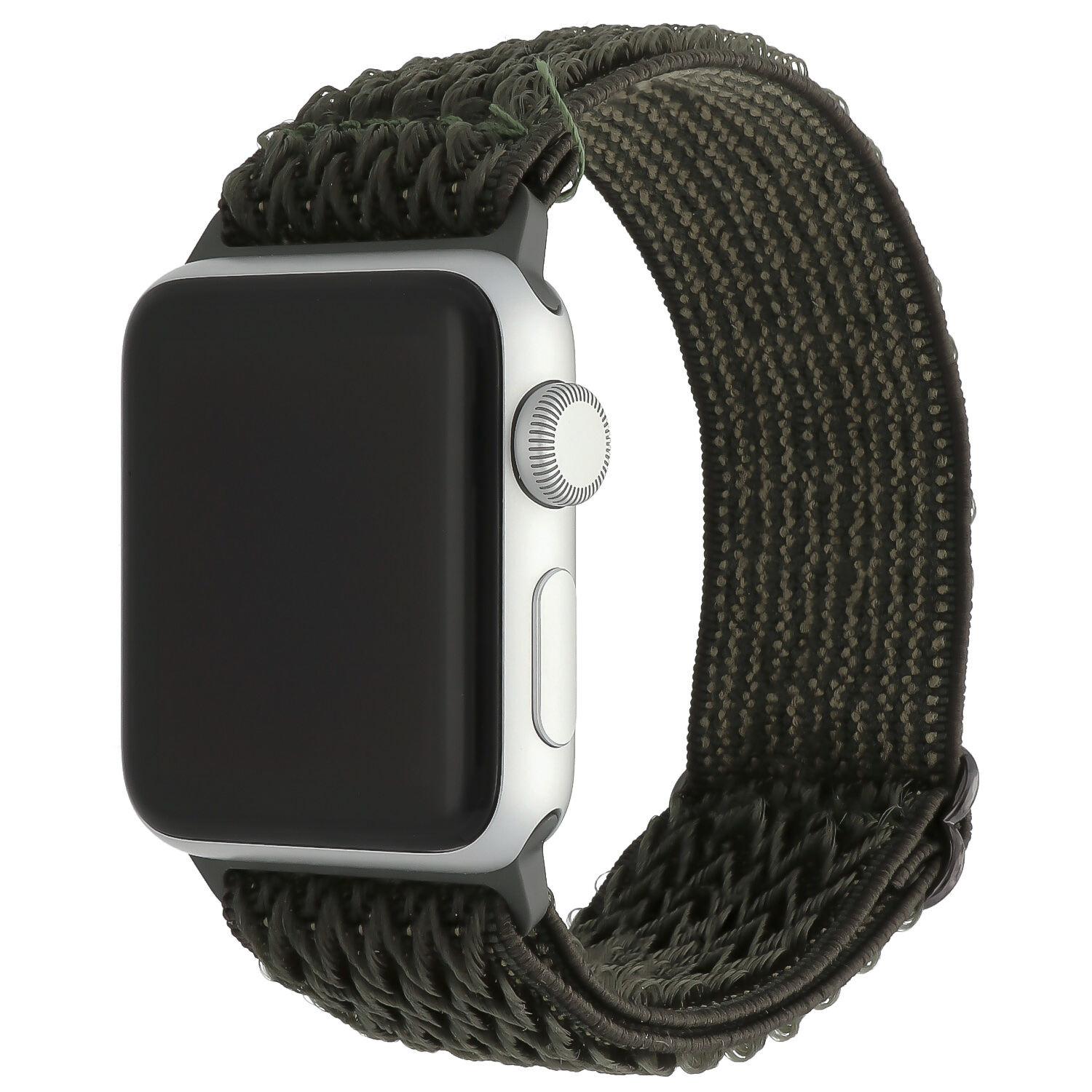 Apple Watch nylon geweven solo band - leger groen