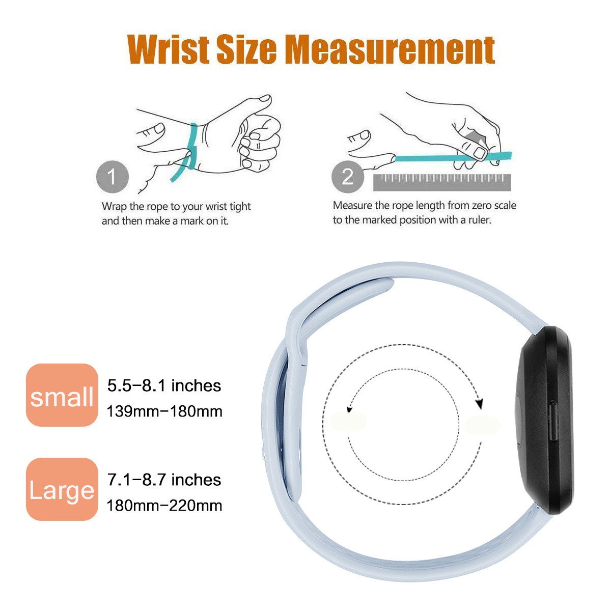 Fitbit Versa siliconen sport band - lichtblauw